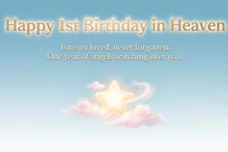 1st birthday in heaven quotes