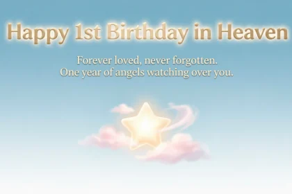 1st birthday in heaven quotes