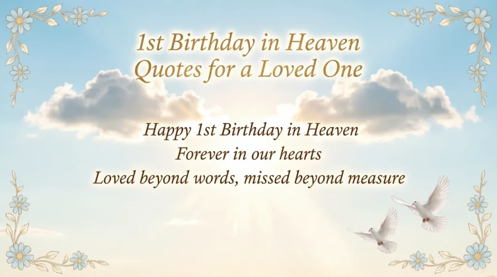 1st Birthday in Heaven Quotes for a Loved One