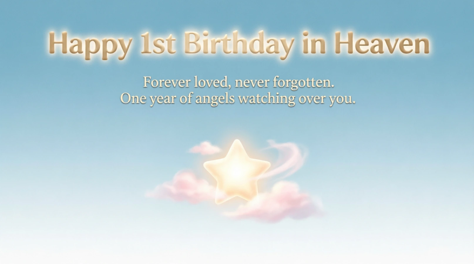 1st birthday in heaven quotes